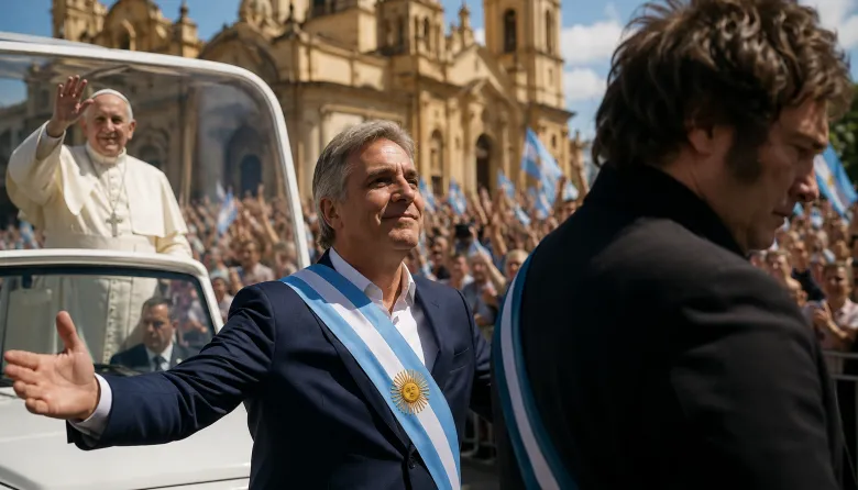 El altar de la rosca: Llaryora usa la visita del Papa para primerear a Milei en 2027