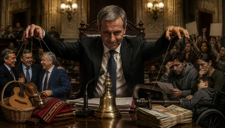Escándalo en Diputados: Menem reparte favores bizarros para tapar la usura familiar y el ajuste en discapacidad