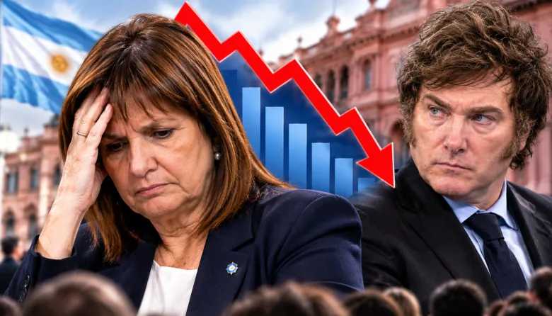Fuerte caída de Bullrich en las encuestas tras desafiar el poder de Milei