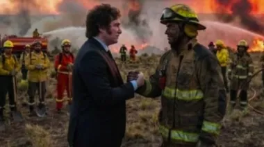 Villarruel viajó a Chubut y quedó expuesta la polémica foto de Milei con Inteligencia Artificial