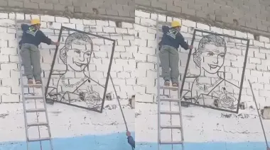 Retiraron cuadro de Eva Perón en Barrio 31 y crece la polémica