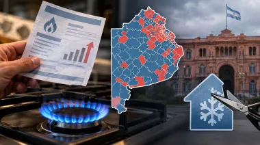 Tarifazo de gas en Buenos Aires: el Gobierno recortó la Zona Fría en 94 distritos
