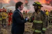 Polémica por imagen con IA de Milei en los incendios